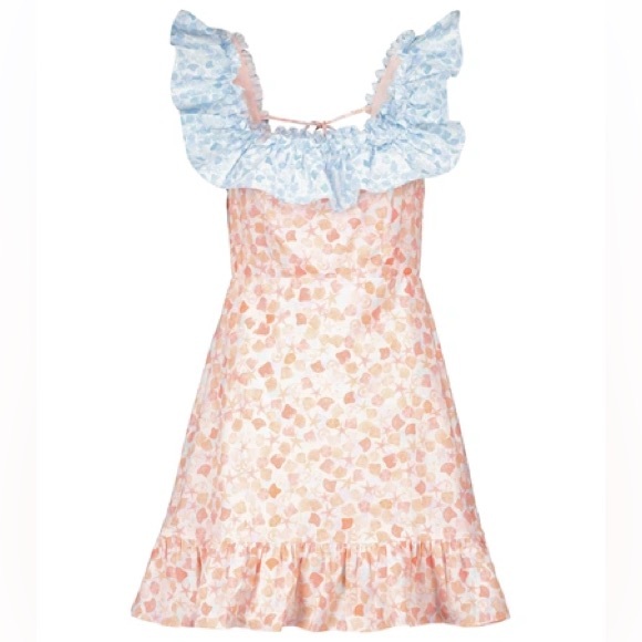 RIXO Kai Mini Shell Printed Dress - Picture 3 of 8